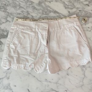 LOFT White Scalloped Riviera Shorts